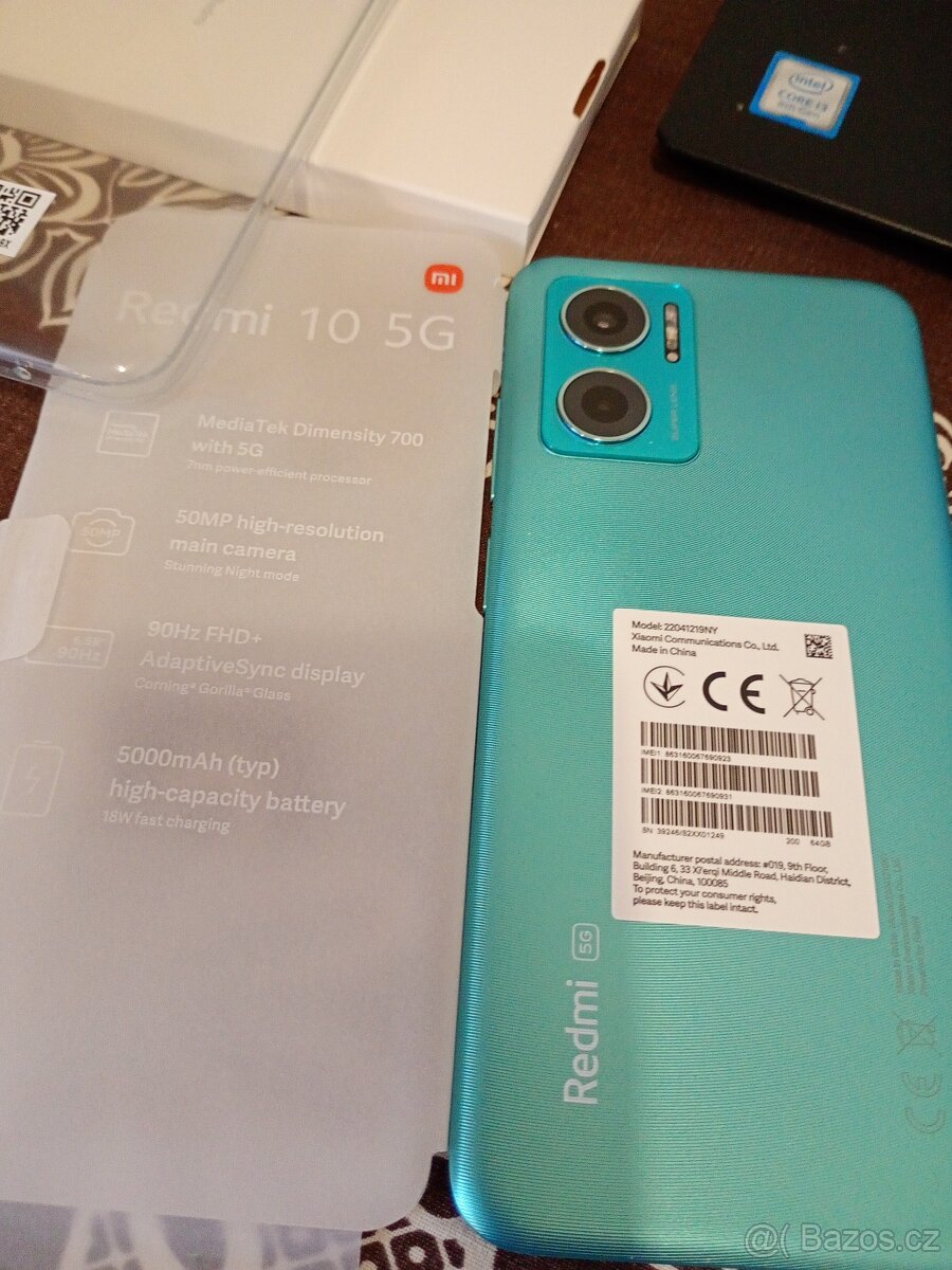 5G - Xiaomi Redmi 10 5G 4+4GB/64GB - Nový záruka T-mobile.