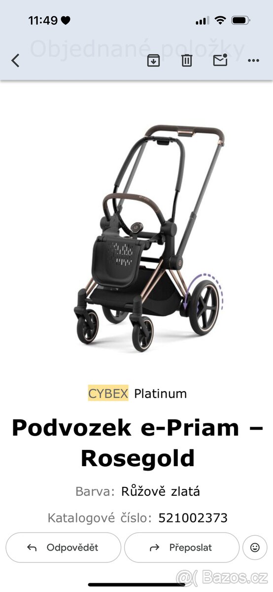 Kočarek cybex e-Priam
