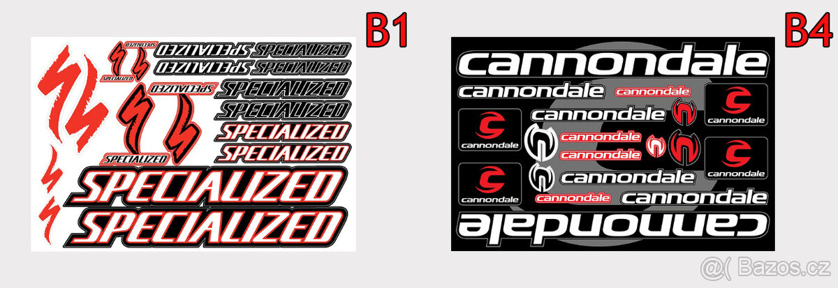 Polepy na kola Cannondale, RockShox, Trek, Merida, GT, Giant