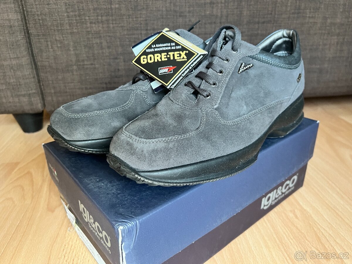 Nové pánské boty GoreTex,nepromokavé boty, vel. 41 šedá kůže