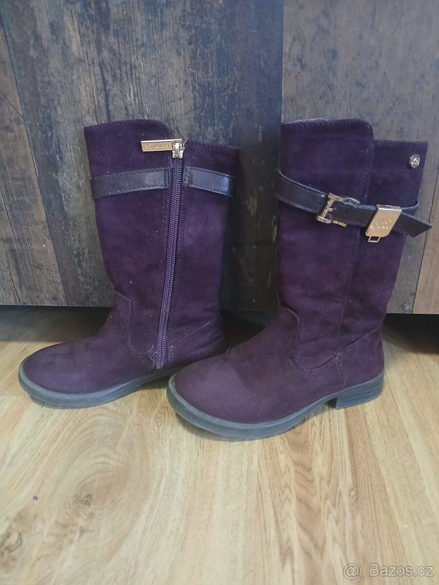 Semišové kozačky X-TI, vel. 28