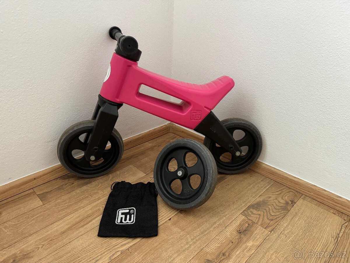 Odrážedlo FUNNY WHEELS Rider Sport růžové 2v1.