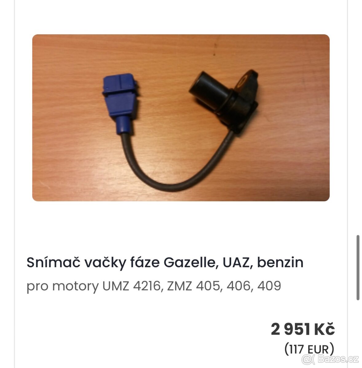 Snímač váčky fáze Gaz Gazelle - motor UMZ