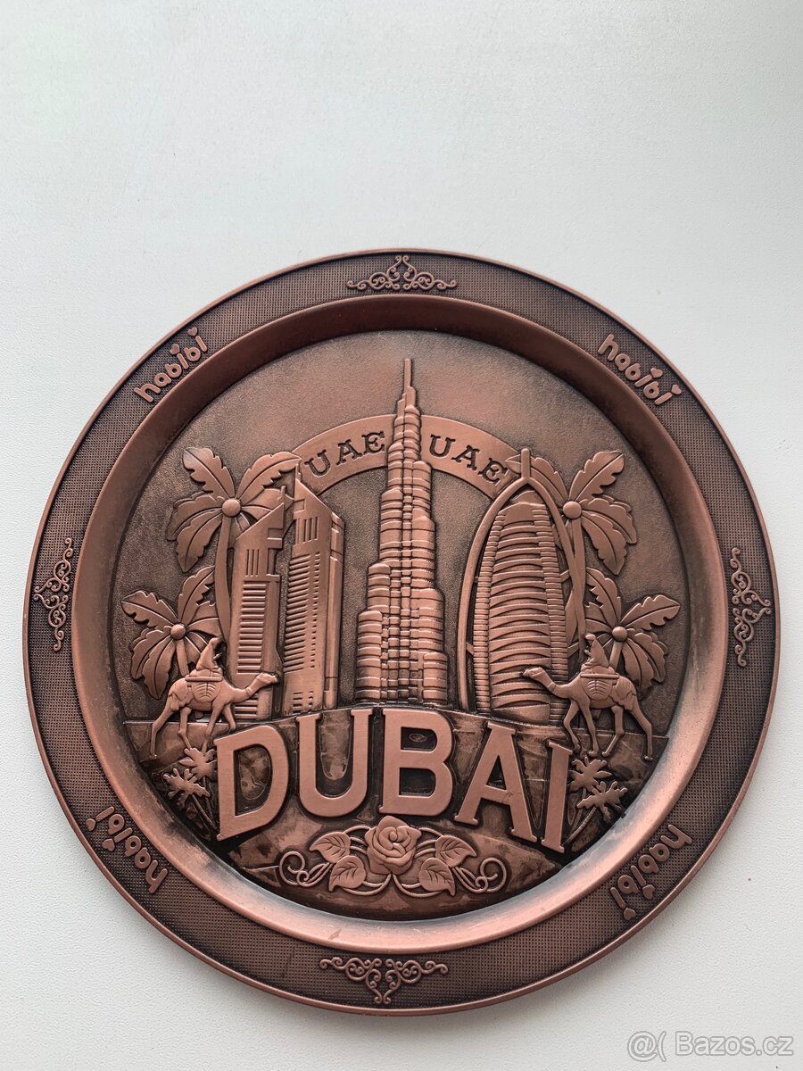 Suvenýrní talíř Dubai
