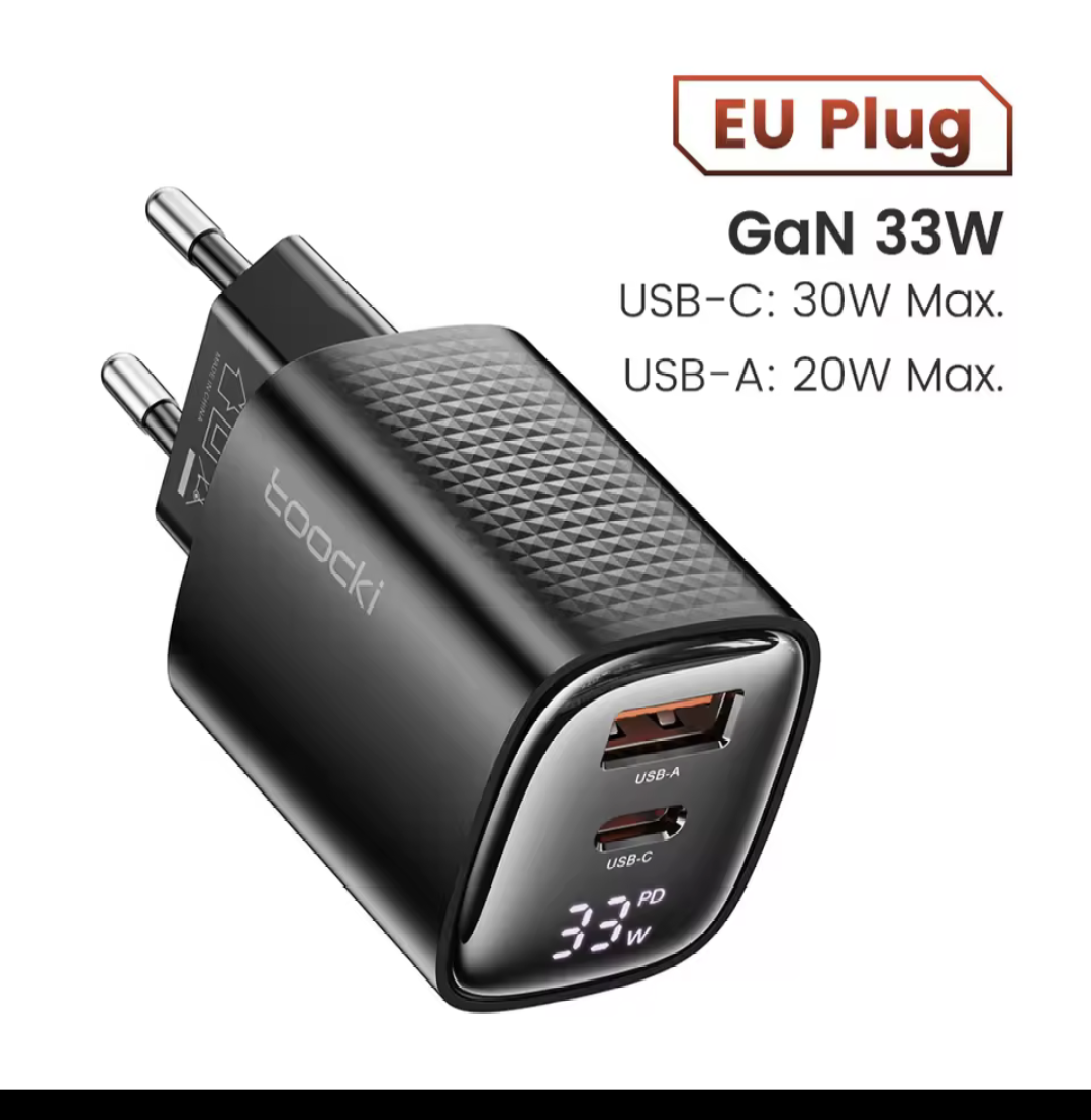 33W ultrarychlá výkonná nabíječka 2x USB, nabije i notebook