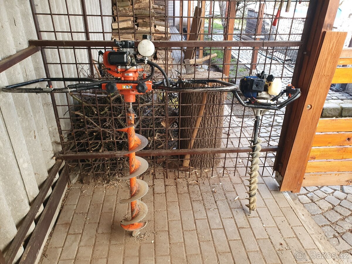Zemní vrták,jamkovač, vibrační deska,vibrační pech,elektroce