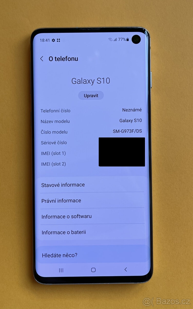 Prodám SAMSUNG Galaxy S10 128GB bílá