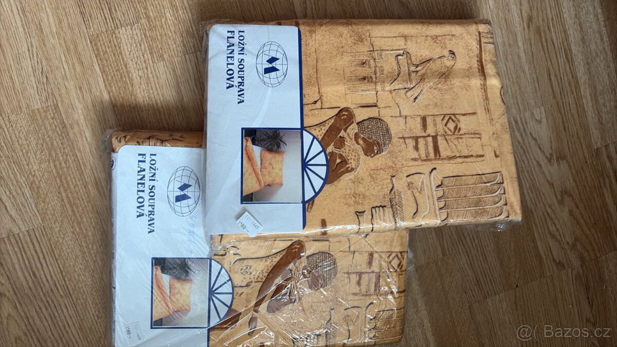 2 flanelové ložní soupravy, Egypt