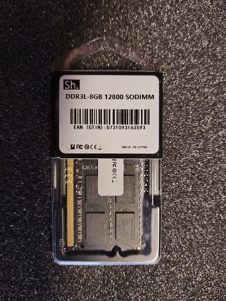 Nová paměť pro notebook DDR3L 1600mHz 8GB