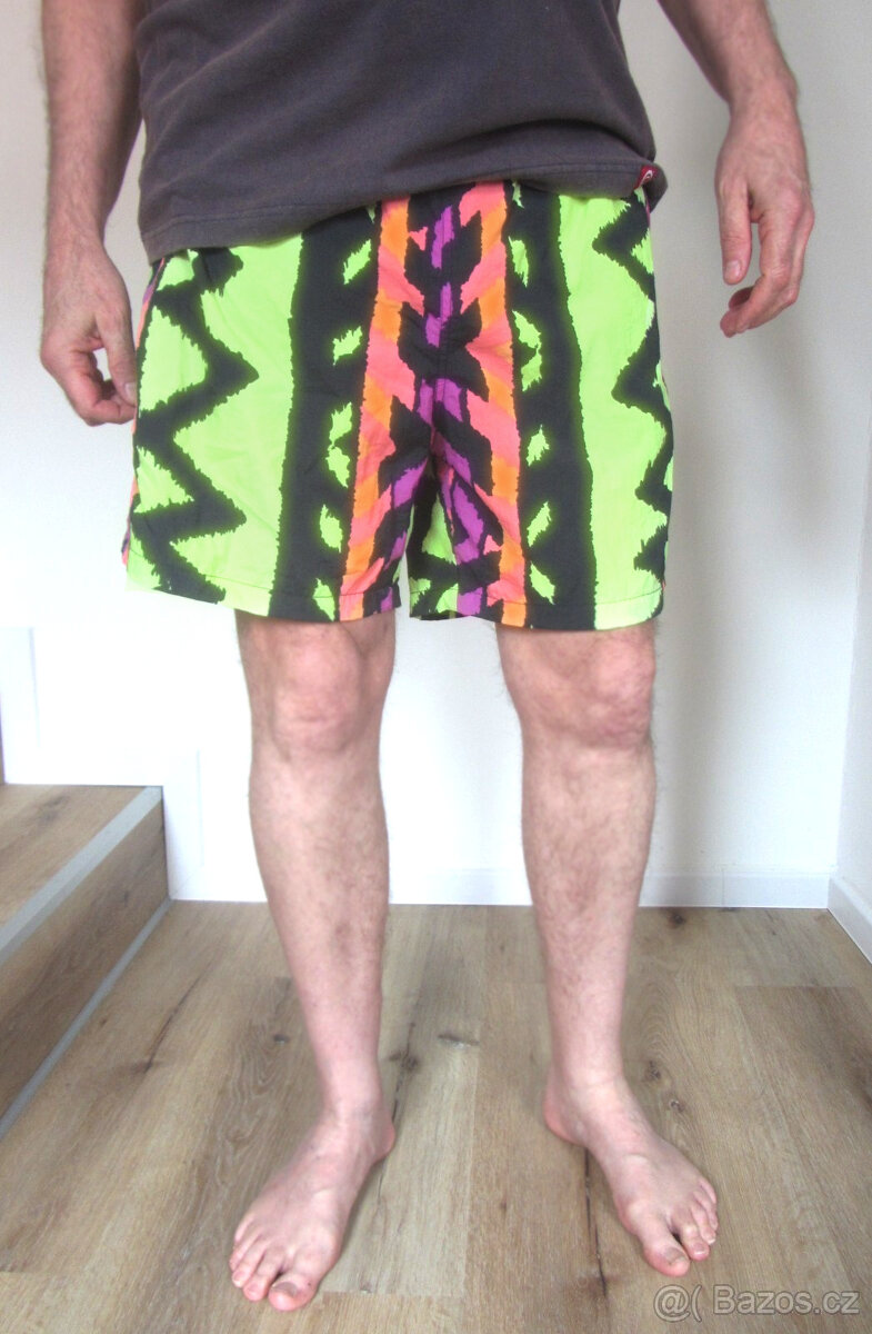 Vintage 80s/90s pánské surf beach shorts kraťasy