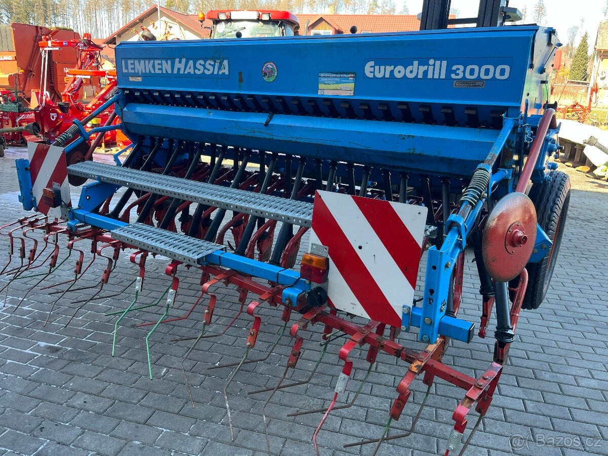 SECÍ MAŠINA, STROJ LEMKEN EURODRILL 3m TOP STAV 