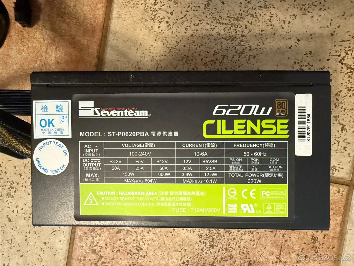 Zdroj Seventeam ST-P0620PBA Cilense Modular 620W
