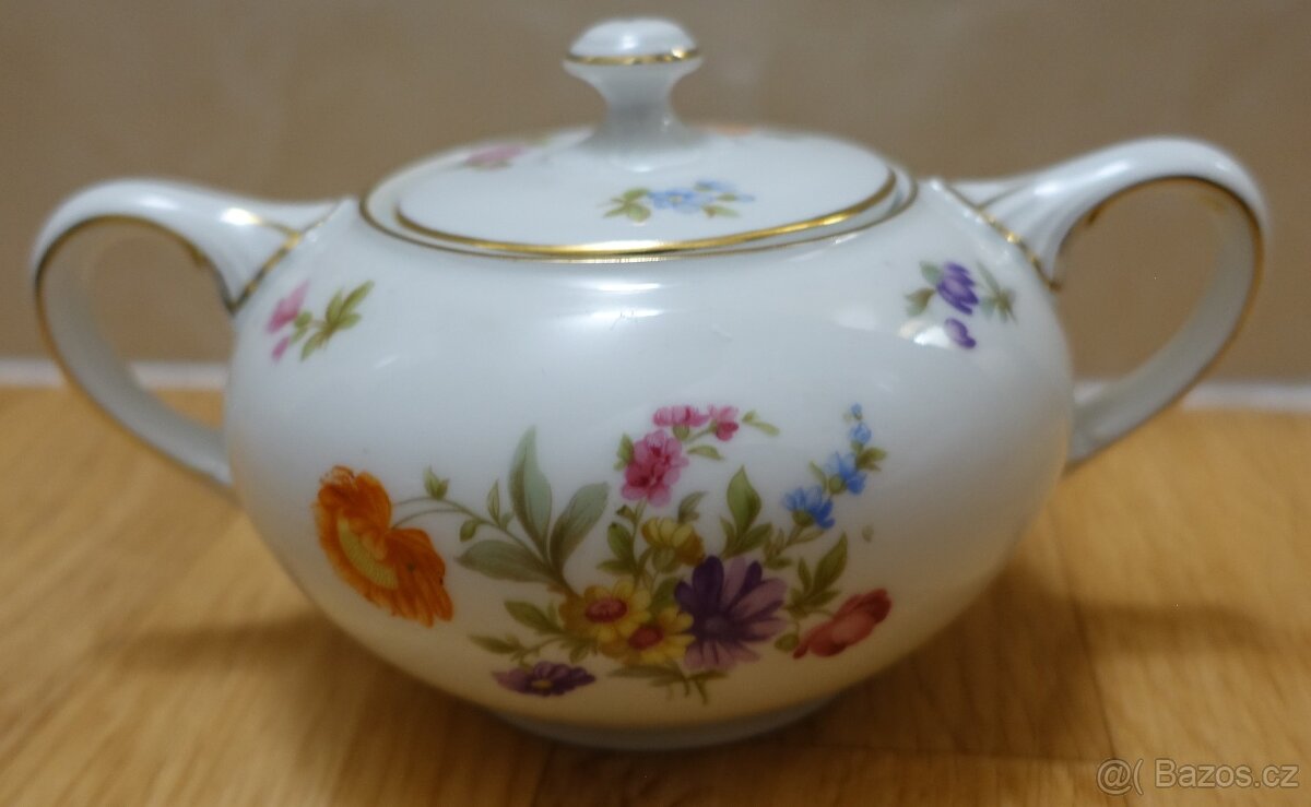 Porcelánová cukřenka Rosenthal Balmoral Bavaria – květinový