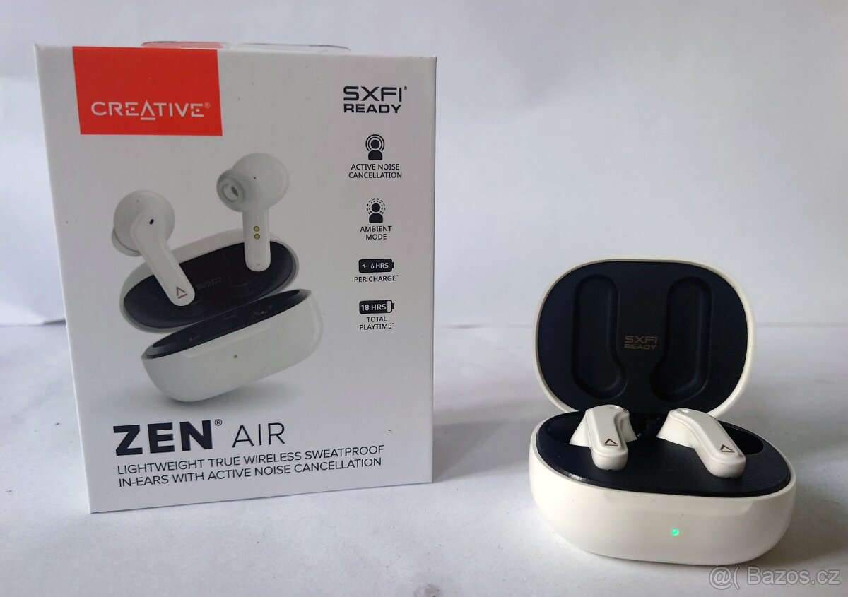 Značková bezdrátová sluchátka Creative Zen Air s ANC