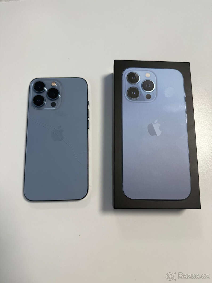 iPhone 13 Pro 128 GB – horská modrá, výborný stav