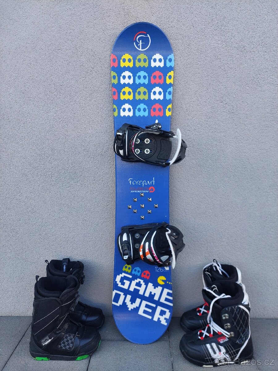 Snowboard SPORTEN, 126 cm + boty