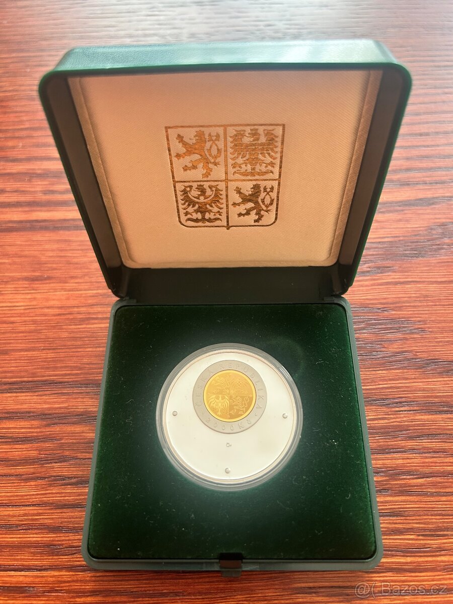 Bimetalová mince Konec milénia 2000 verze PROOF/PROOF