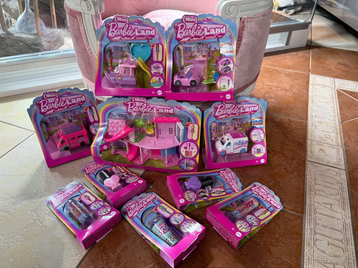 Velká sada mini Barbie Land s panenkami+ panenky