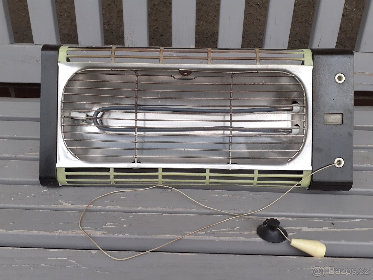 Elektrický zářič tepla, retro