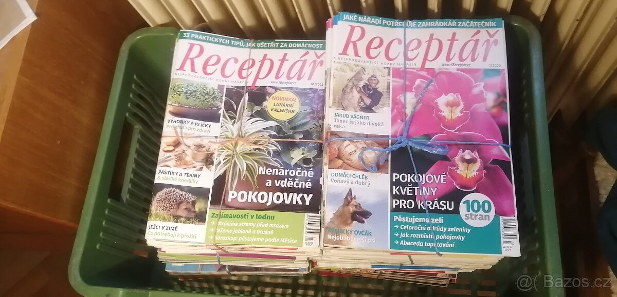 Časopisy Receptář, mnoho ročníků, viz seznam.