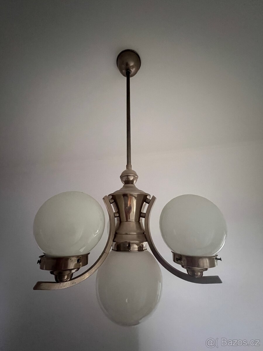 Starožitný Art Deco lustr