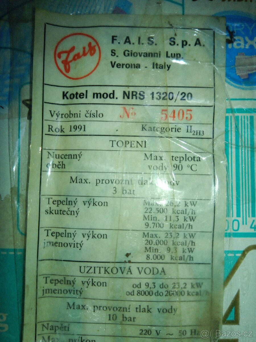Fais f.a.i.s. 1320 díly - výměník, hořák, trojcestný ventil
