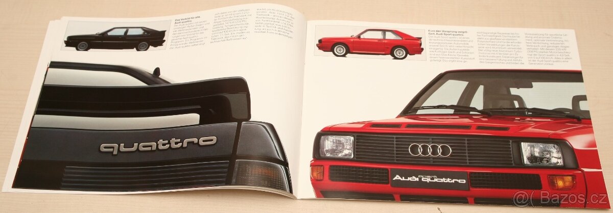 Prospekty Audi quattro (1985/1990/2005)