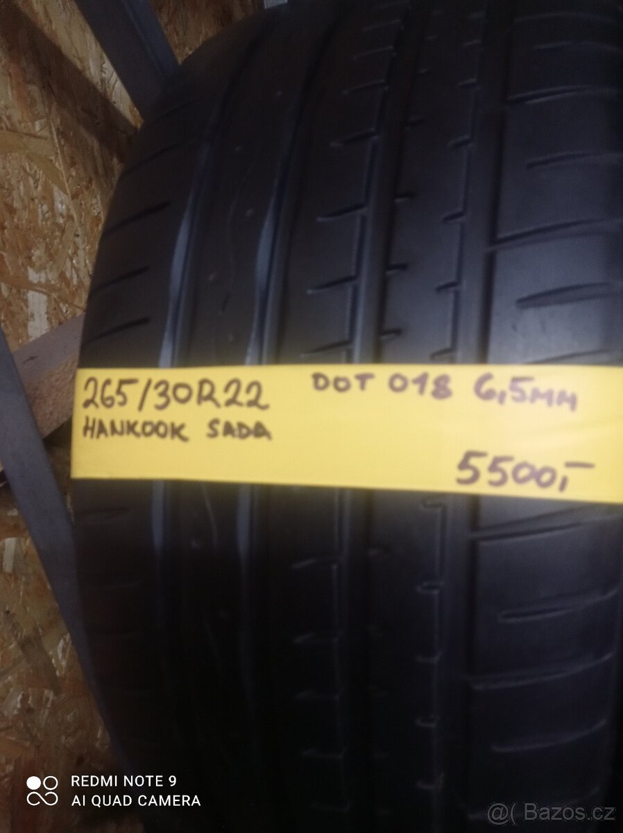 265/30r22 letní sada Hankook