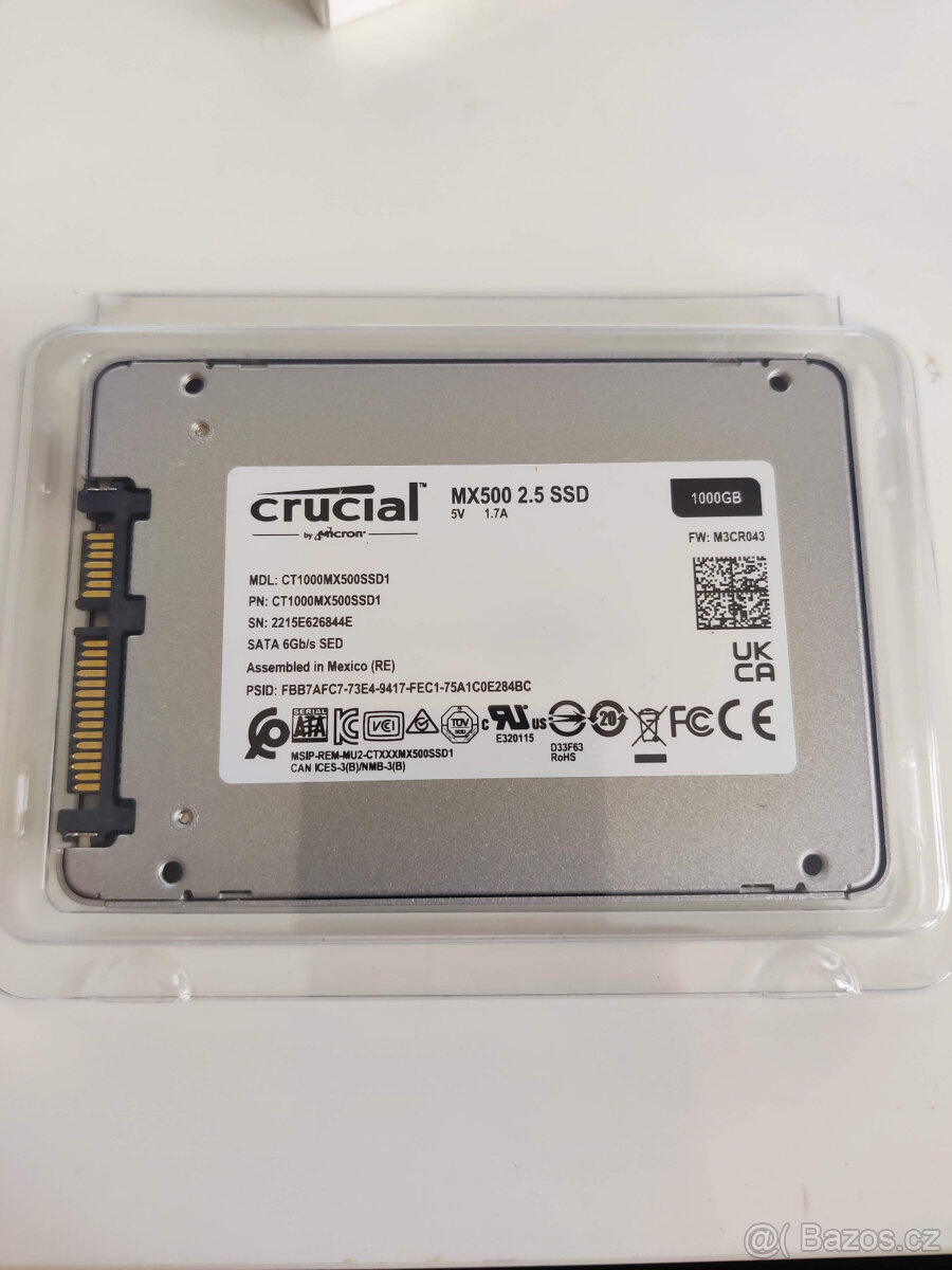 Crucial MX500 1TB jako nové