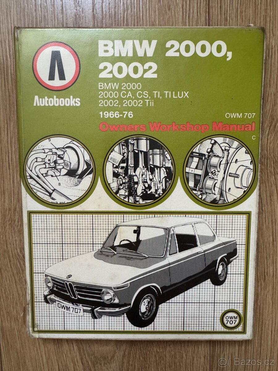 BMW 1800 1802 2000 2002 originální montážní manualy servisní