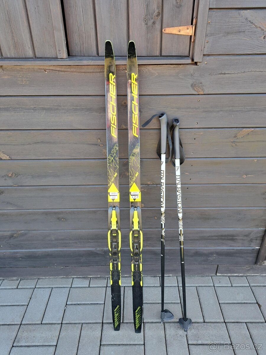 Dětské běžky Fischer twin skin race (127cm), hole (100cm)