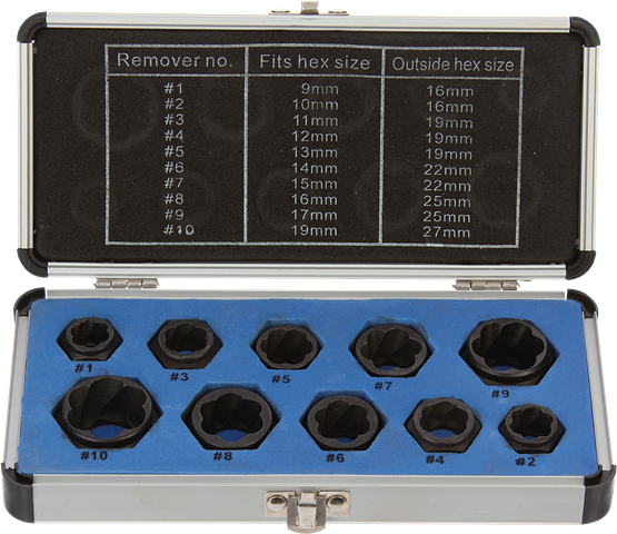 Sada nástavců na poškozené šrouby UNIHEX