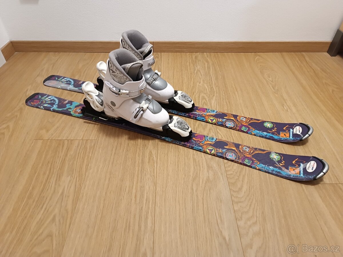 Dětské lyže Nordica 110cm a lyžařské boty Head