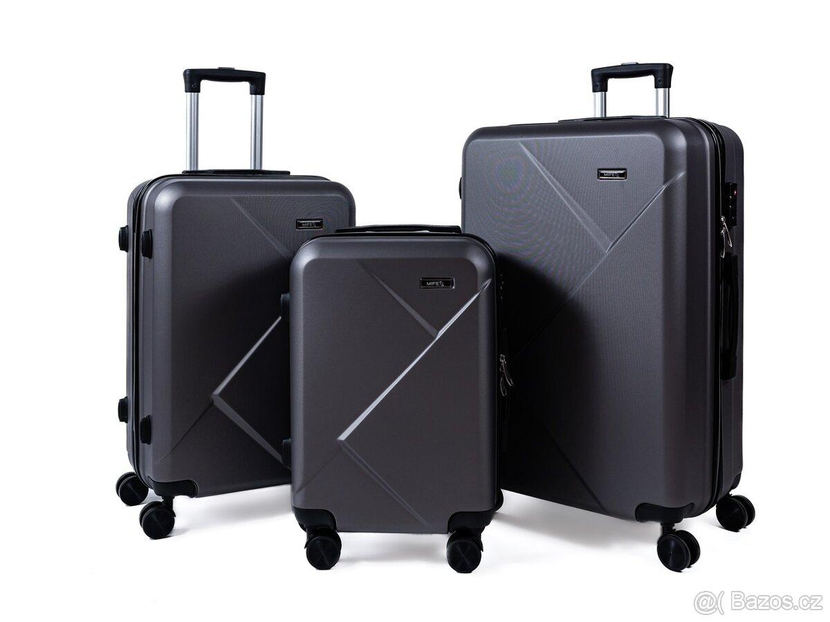 Cestovní kufry Mifex V99, sada 3kusů,M,L,XL,zlatá TSA