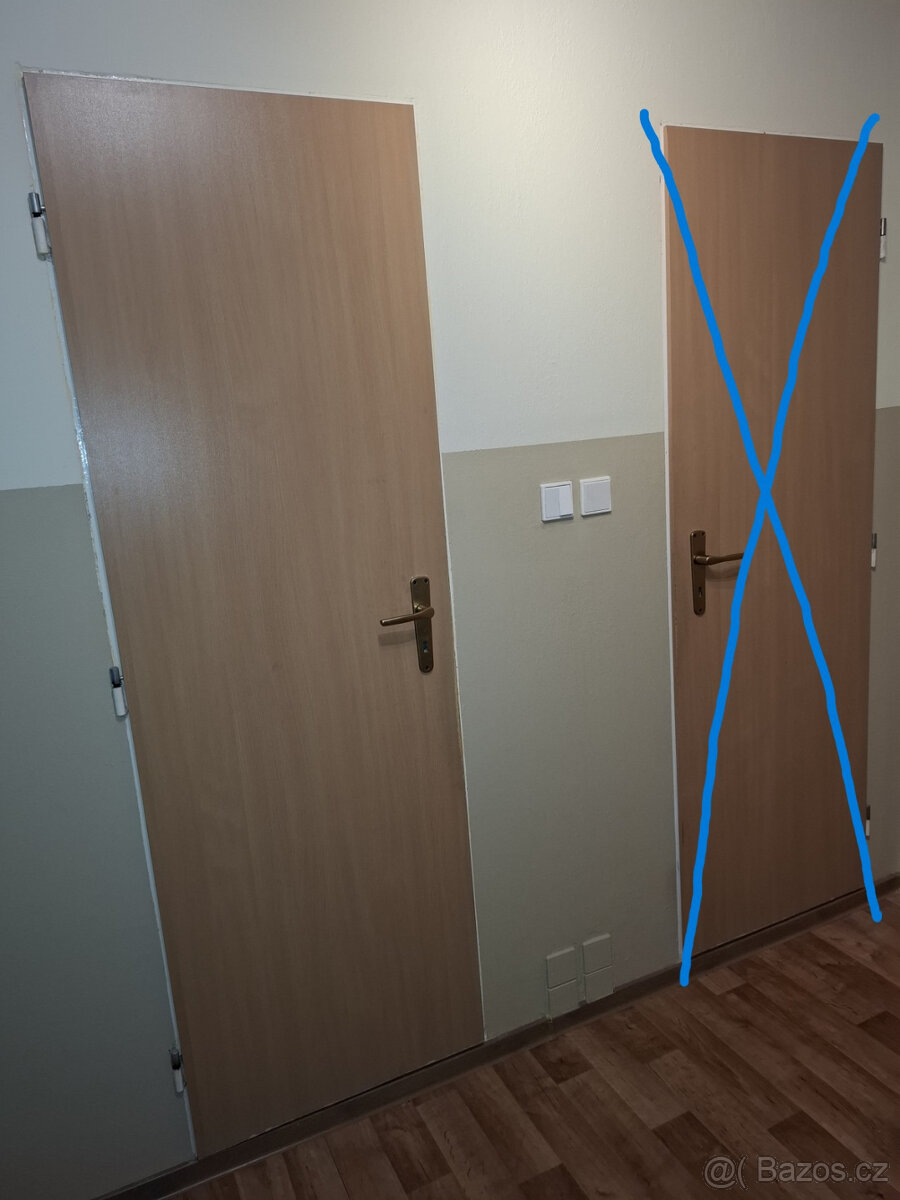 Dveře interiérové plné, šíře 60 cm : 2x Levé