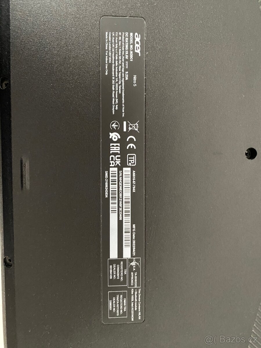 Herní notebook Acer Nitro 5 Intel Core i7 + RTX 3060