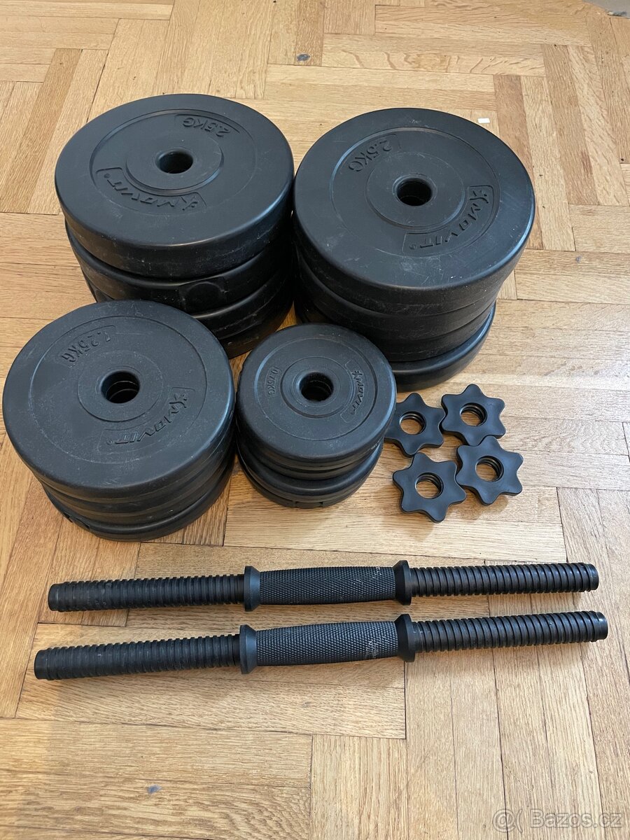 Jednoruční činky MOVIT, 2x 15kg