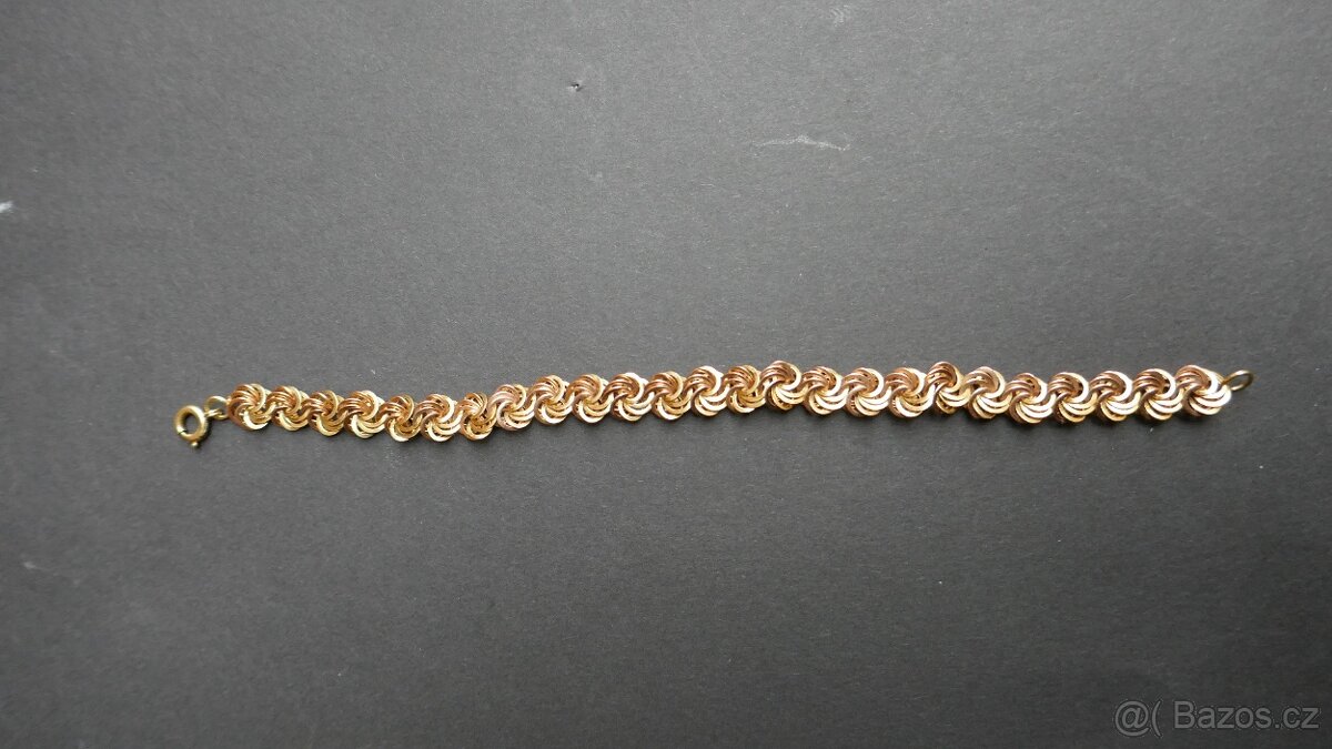 ZLATÝ DÁMSKÝ NÁRAMEK 11.93G//8MM//19CM//14 KARÁTŮ