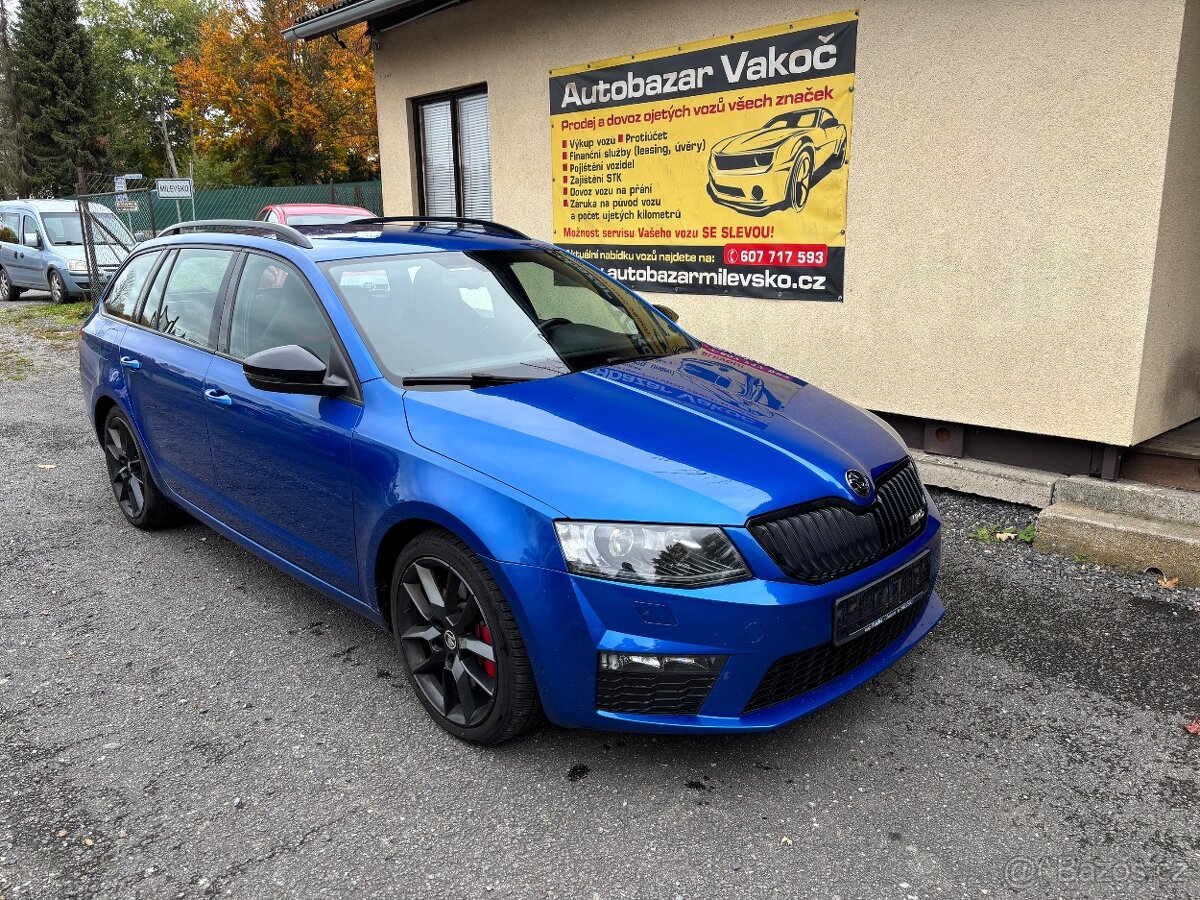Škoda Octavia Kombi III RS-rok2016,2.0TSi,benzín,162KW,manuá