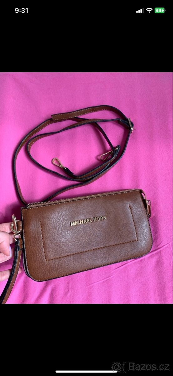 Krasna hneda kabelka Michael Kors