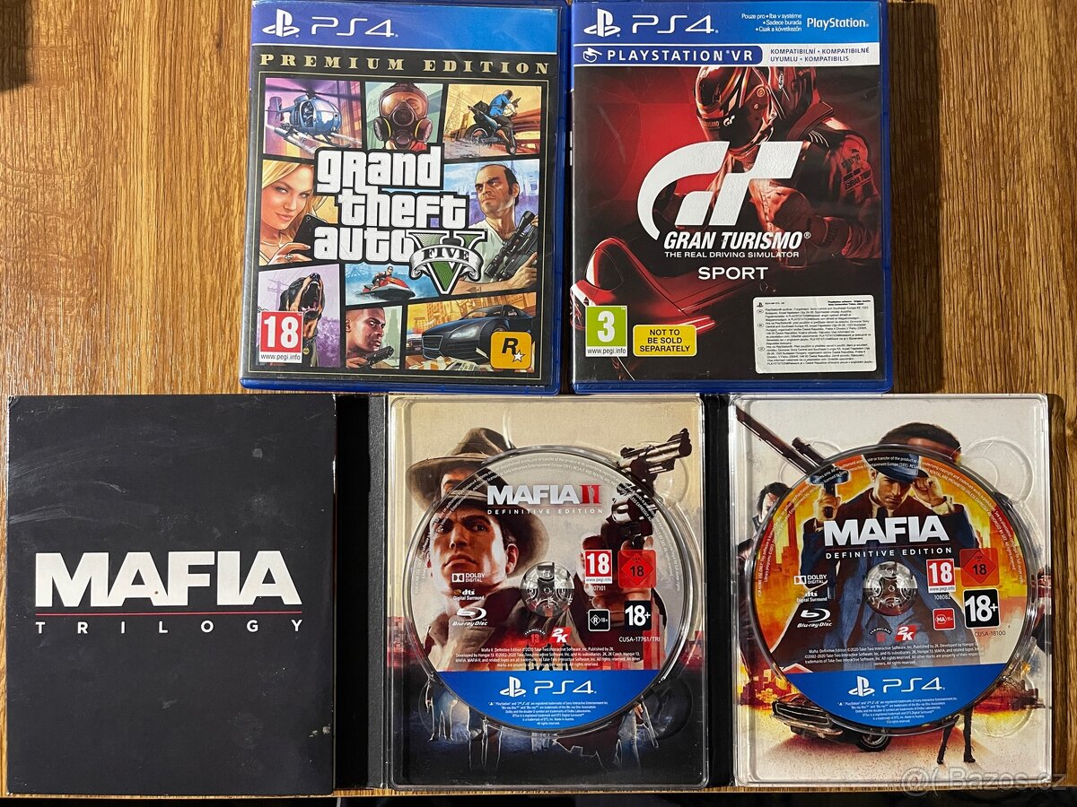 PS4 Mafia Definitive, Gran Turismo, GTA5, FIFA