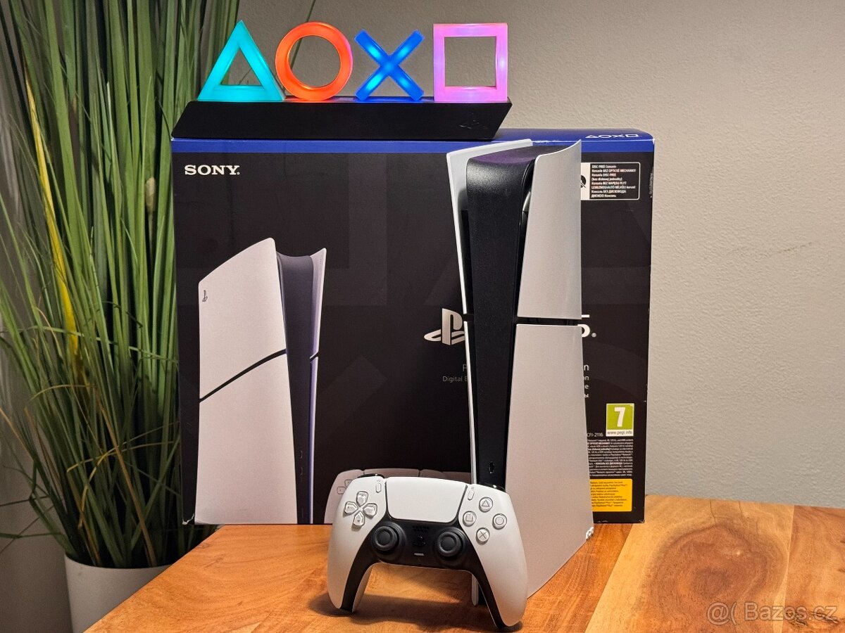 NOVÁ PS5 Slim Digital, záruka 12/27 Planeo, KRABICE