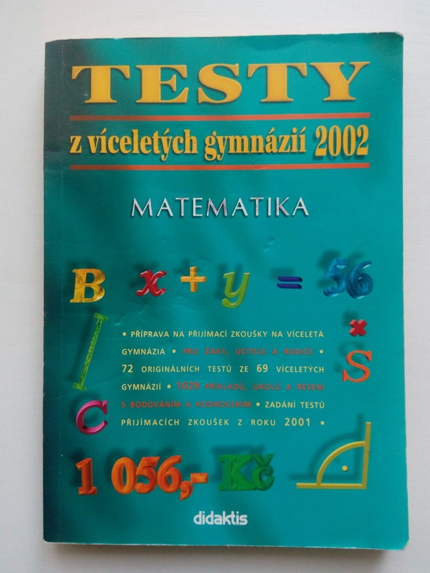 Testy z víceletých gymnázií 2002 - matematika