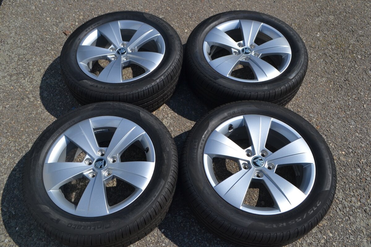 NOVÝ letní alu komplet Š.Superb III,VW Passat B8-215/55R17 P