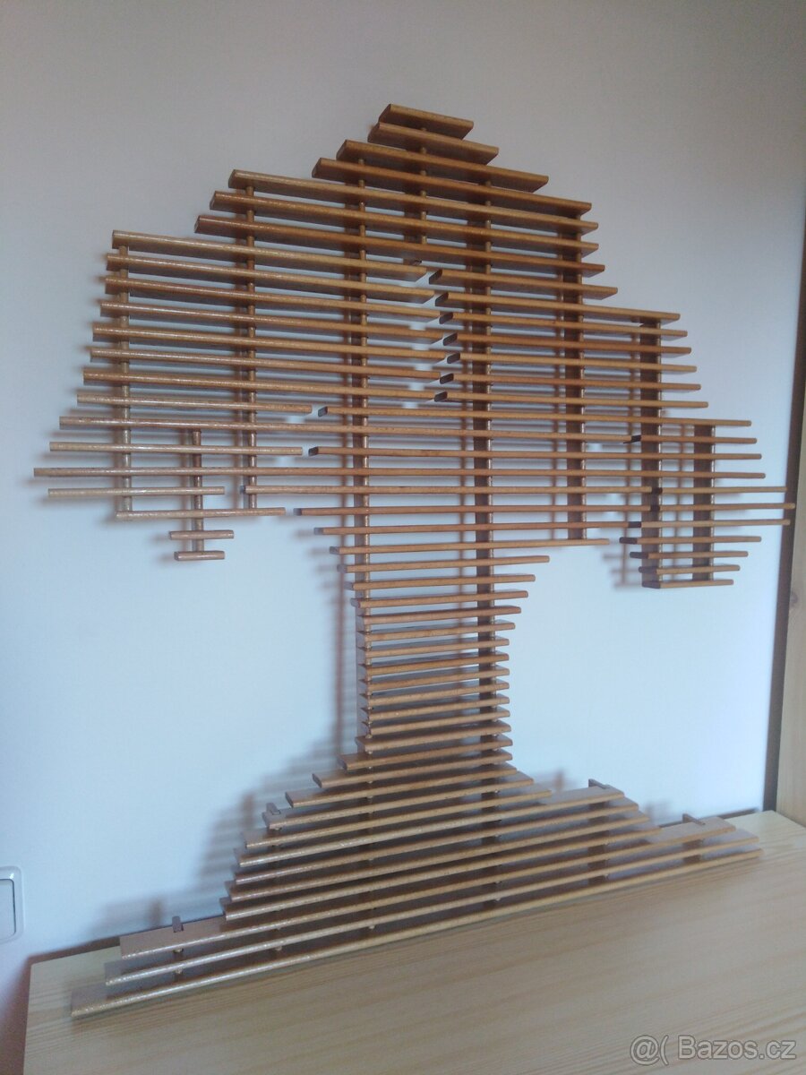 Luxusní dřevěná dekorace - strom 1m x 1m