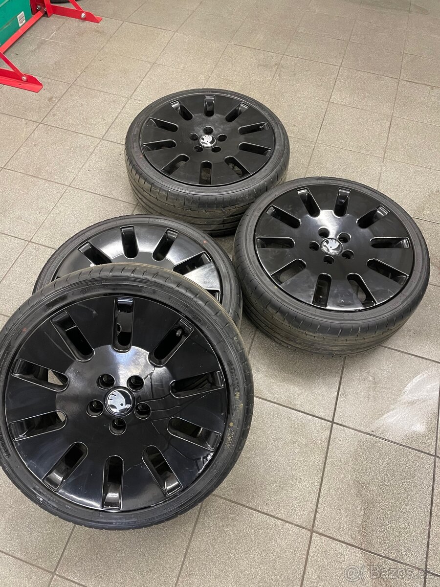 Alu kola R18 5x112 letní pneu