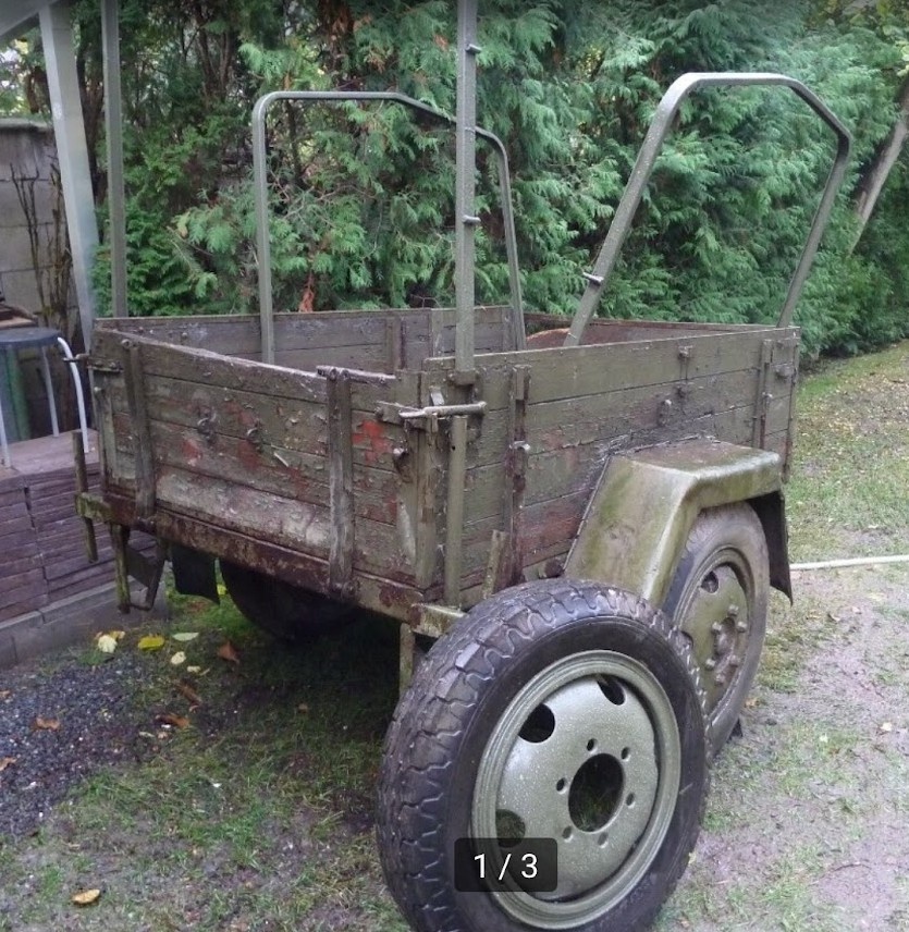 Bržděný přívěs/valník N1 z r.1961 - rarita