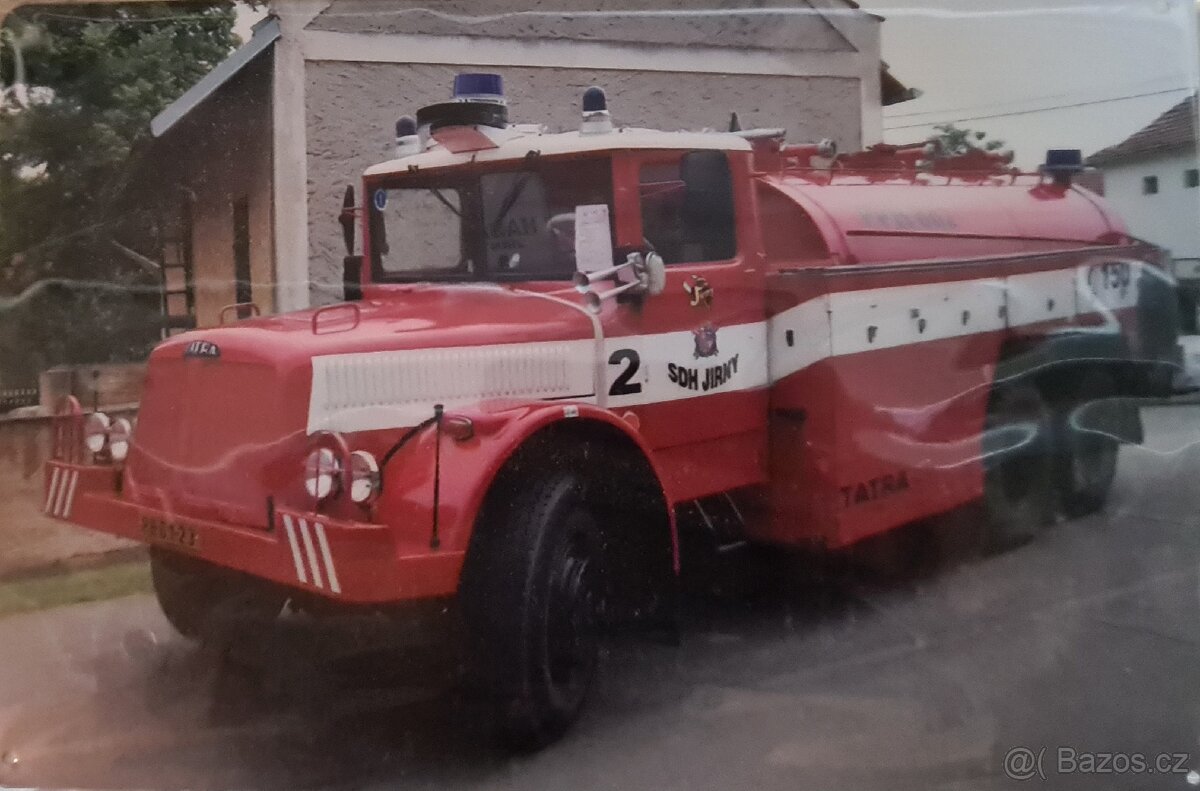 Plechová cedule velká retro 40x30 POŽÁRNÍ AUTO OLD