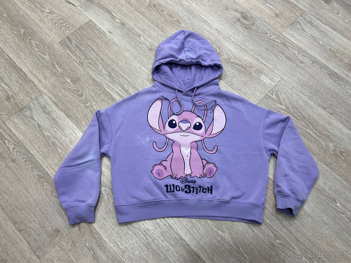 Fialová široká mikina XS/S Stitch