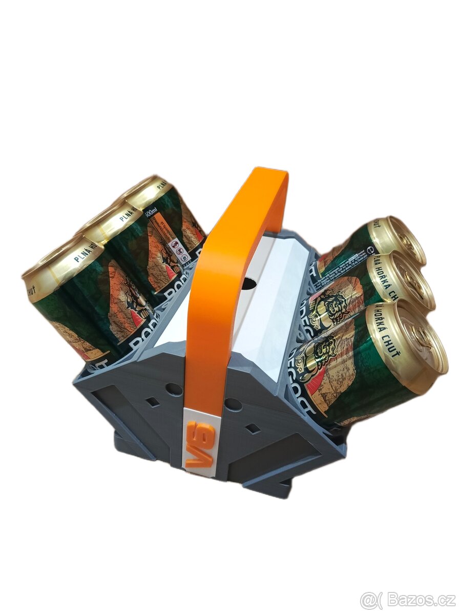 Držák na plechovky - nosič na plechovky 0,5l nebo 0,33l.